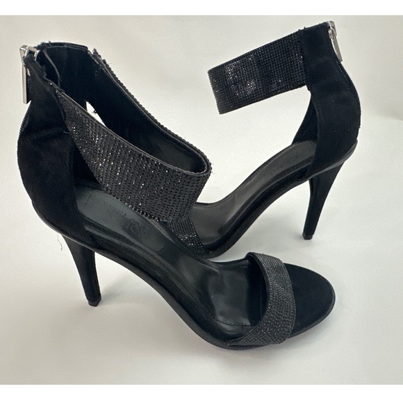 Kenneth Cole Reaction Shoes - Kenneth Cole Reaction Heels Rhinestone Ankle Strap Stiletto Black 6.5 Sandals